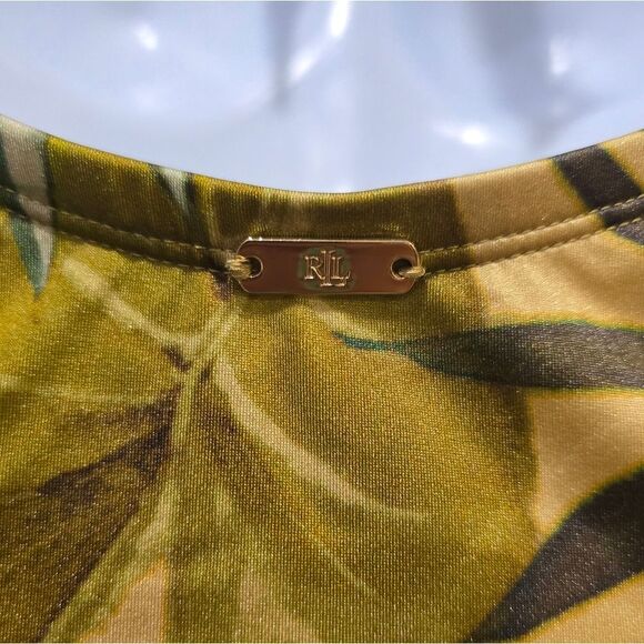 Lauren Ralph Lauren Island Tropical Ring-Front One-Piece Swimsuit NWOT Size 10 - Picture 5 of 6